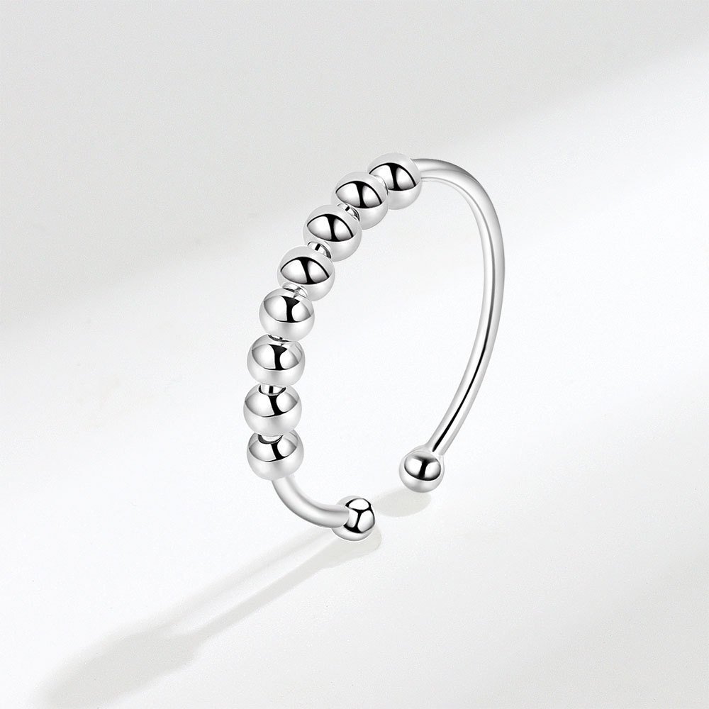 Mother's Day Gift For Daughter - S925 Drive Away Your Anxiety Layer Beads Fidget Ring-Engravingift