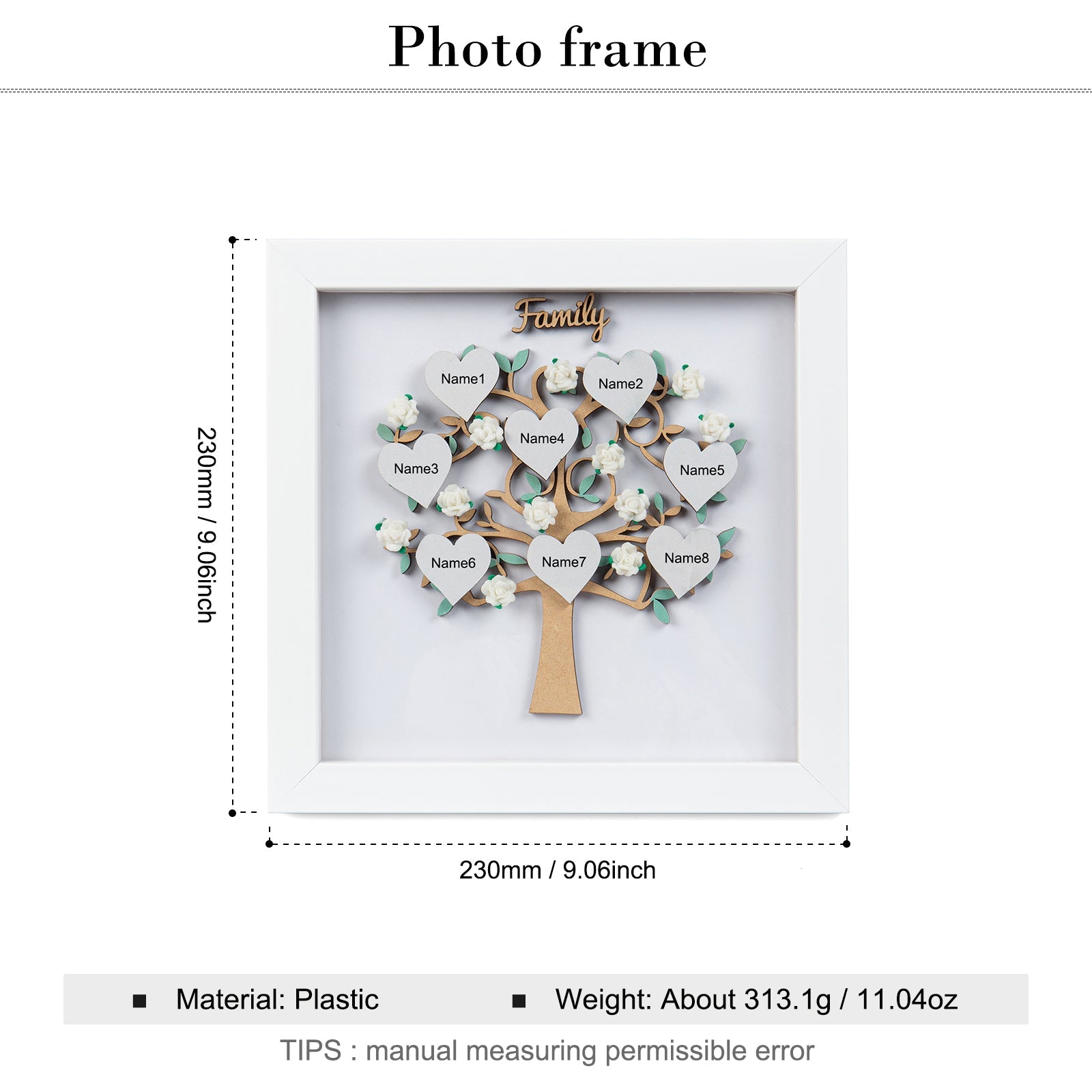 Mother's Day Gift Personalized Family Tree Frame Night Light Custom 5 Names Gifts for Family-Engravingift