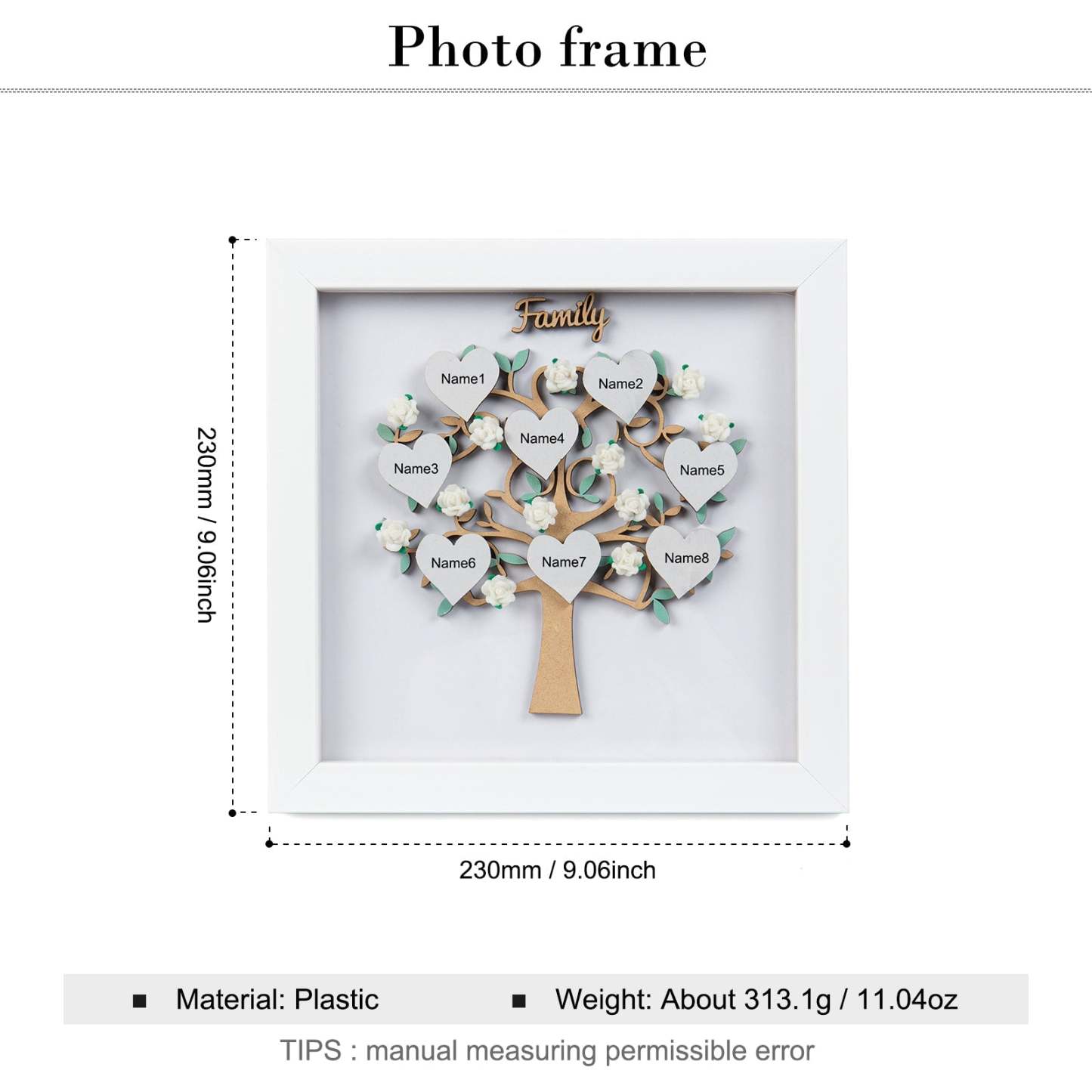 Mother's Day Gift Personalized Family Tree Frame Night Light Custom 5 Names Gifts for Family-Engravingift