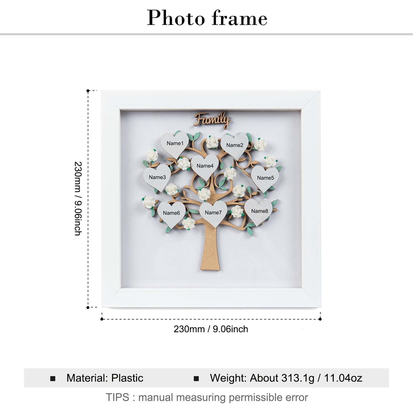 Mother's Day Gift Personalized Family Tree Frame Night Light Custom 5 Names Gifts for Family-Engravingift