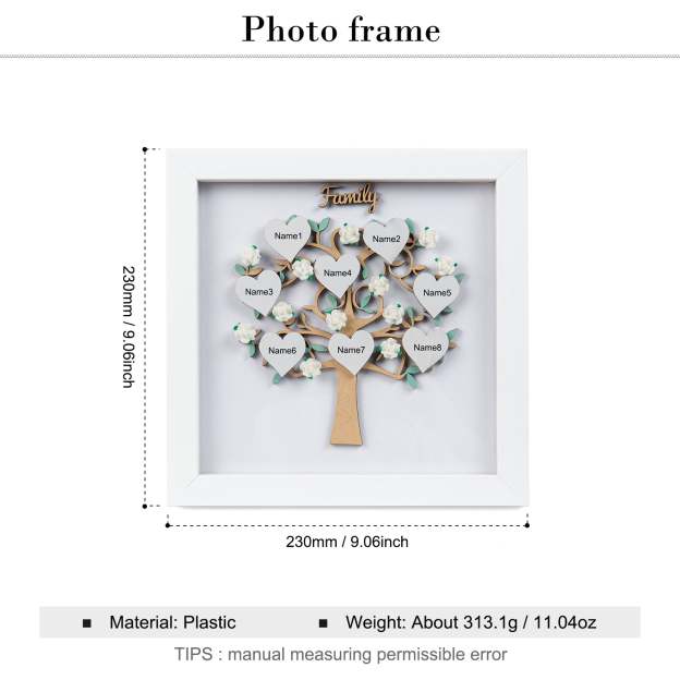 Mother's Day Gift Personalized Family Tree Frame Night Light Custom 5 Names Gifts for Family-Engravingift