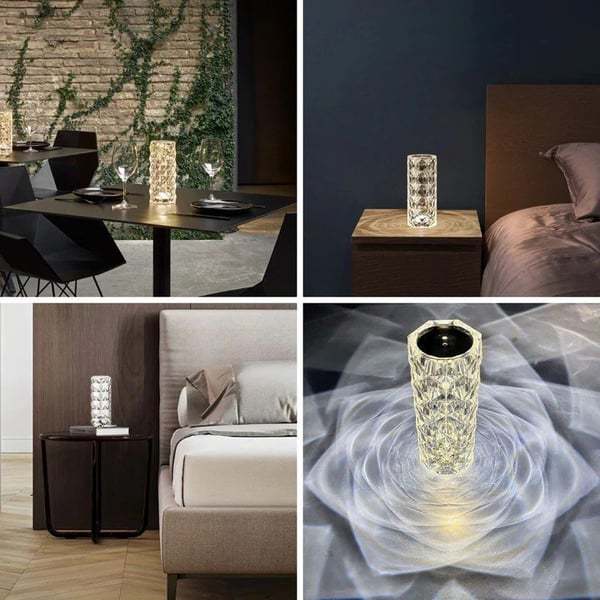 Christmas Gift Touching Control Rose Crystal Lamp - Buy 2 Free Shipping-Engravingift