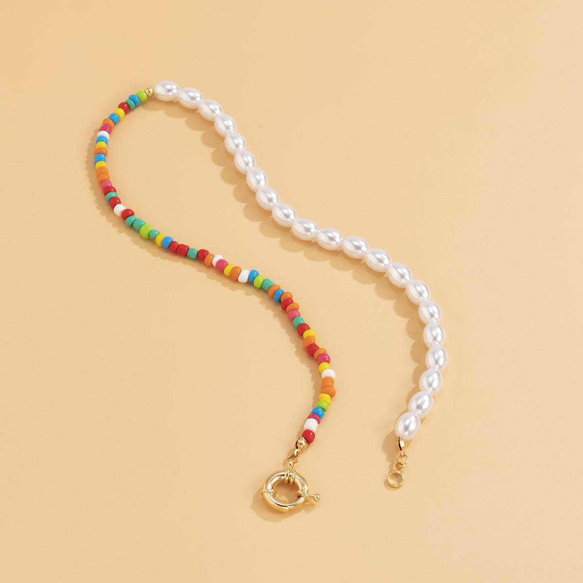 Mother's Day Gift Bohemia Pearl Beaded Necklace Summer Wedding Party Gifts for Women Girls-Engravingift