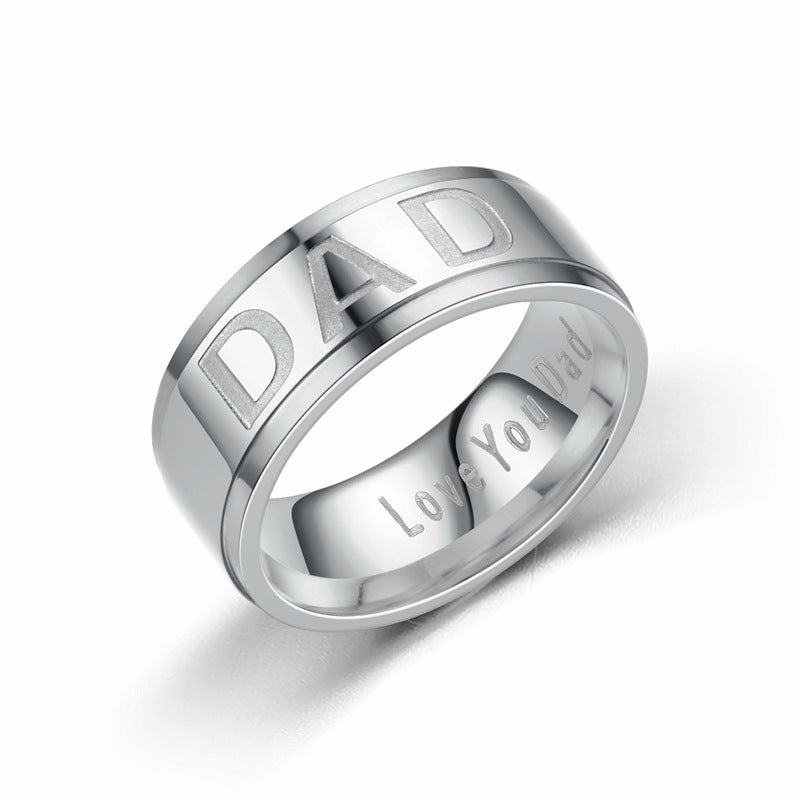 Christmas Gift Love You Dad Titanium Steel Ring Christmas Gift-Engravingift