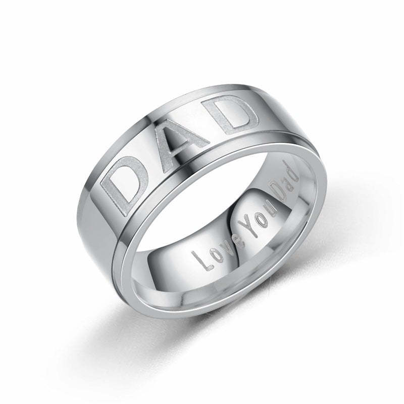 Christmas Gift Love You Dad Titanium Steel Ring Christmas Gift-Engravingift