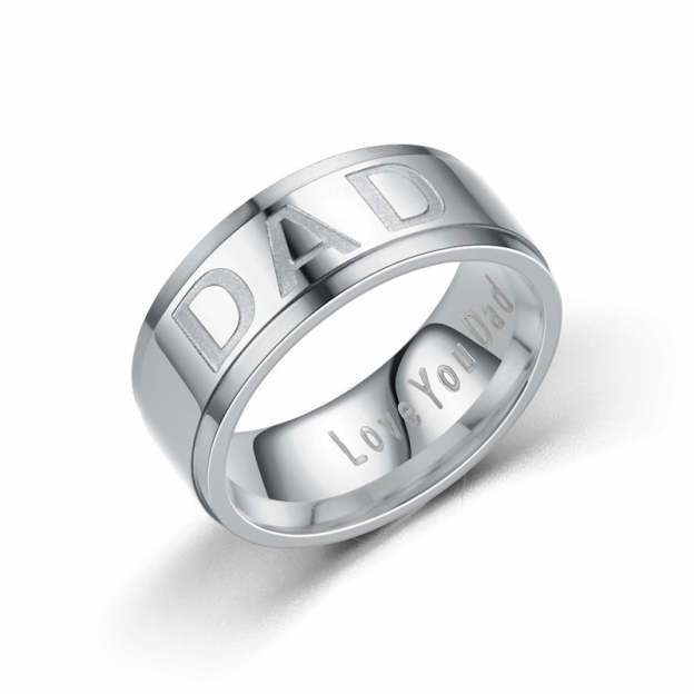 Christmas Gift Love You Dad Titanium Steel Ring Christmas Gift-Engravingift