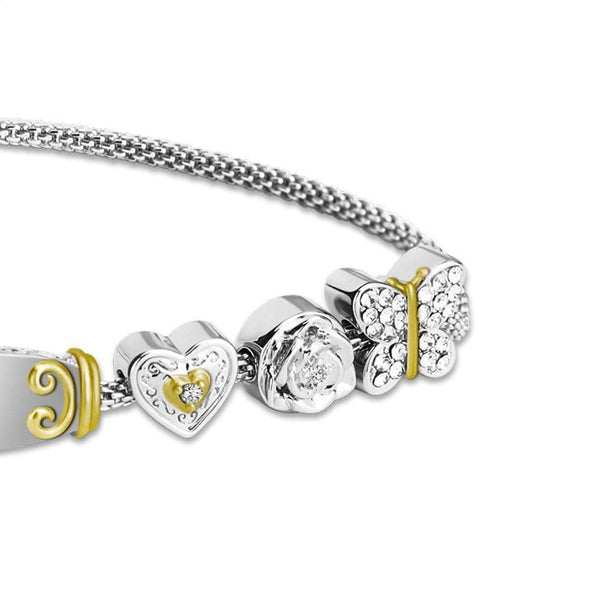 Christmas Gift Granddaughter Bolo Bracelet With Personalized Engravings