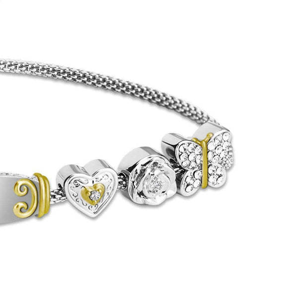 Christmas Gift Granddaughter Bolo Bracelet With Personalized Engravings