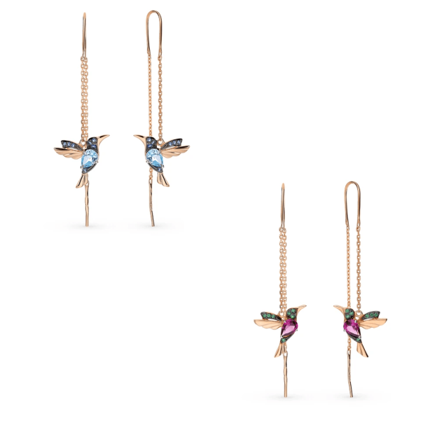 Mother's Day Gift Ladies Elegant Hummingbird Rhinestone Stud Earrings-Engravingift