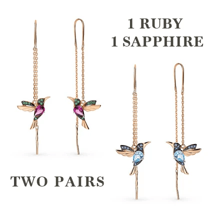 Mother's Day Gift Ladies Elegant Hummingbird Rhinestone Stud Earrings-Engravingift