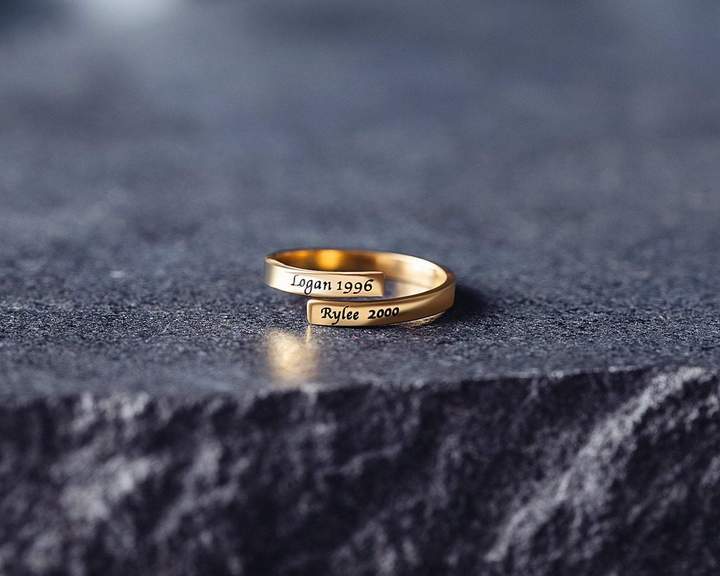 Mother's Day Day Gift Personalized Multiple Names Ring-Adjustable-Engravingift