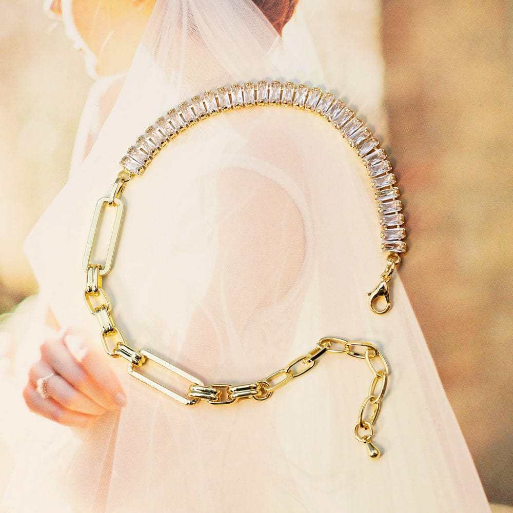 Clear Crystal Tennis Bracelet-adjustable Myron Bracelet MelodyNecklace