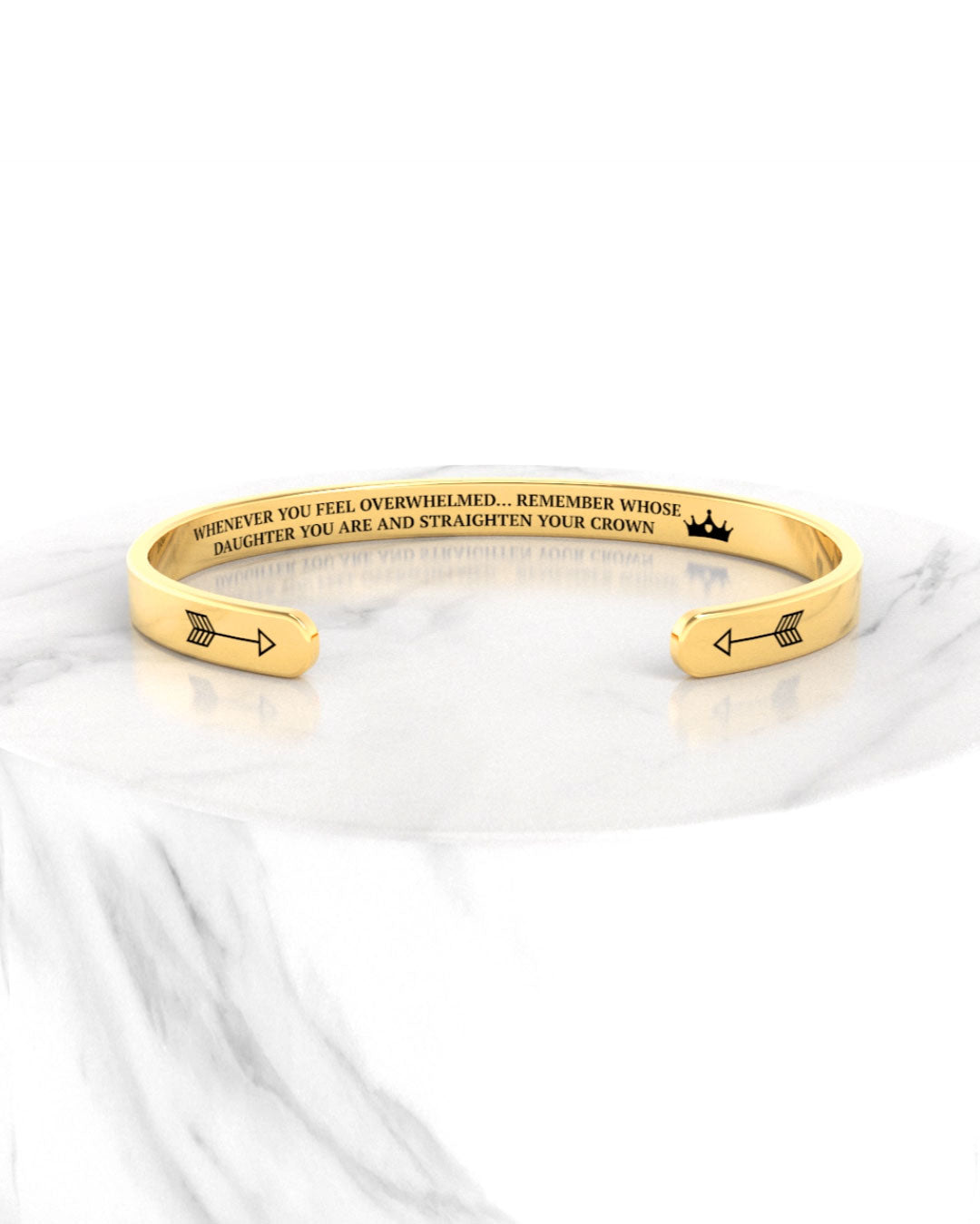 Mother's Day Gift Remember Who You Are and Straighten Your Crown Personalizable Cuff Bracelet-Engravingift