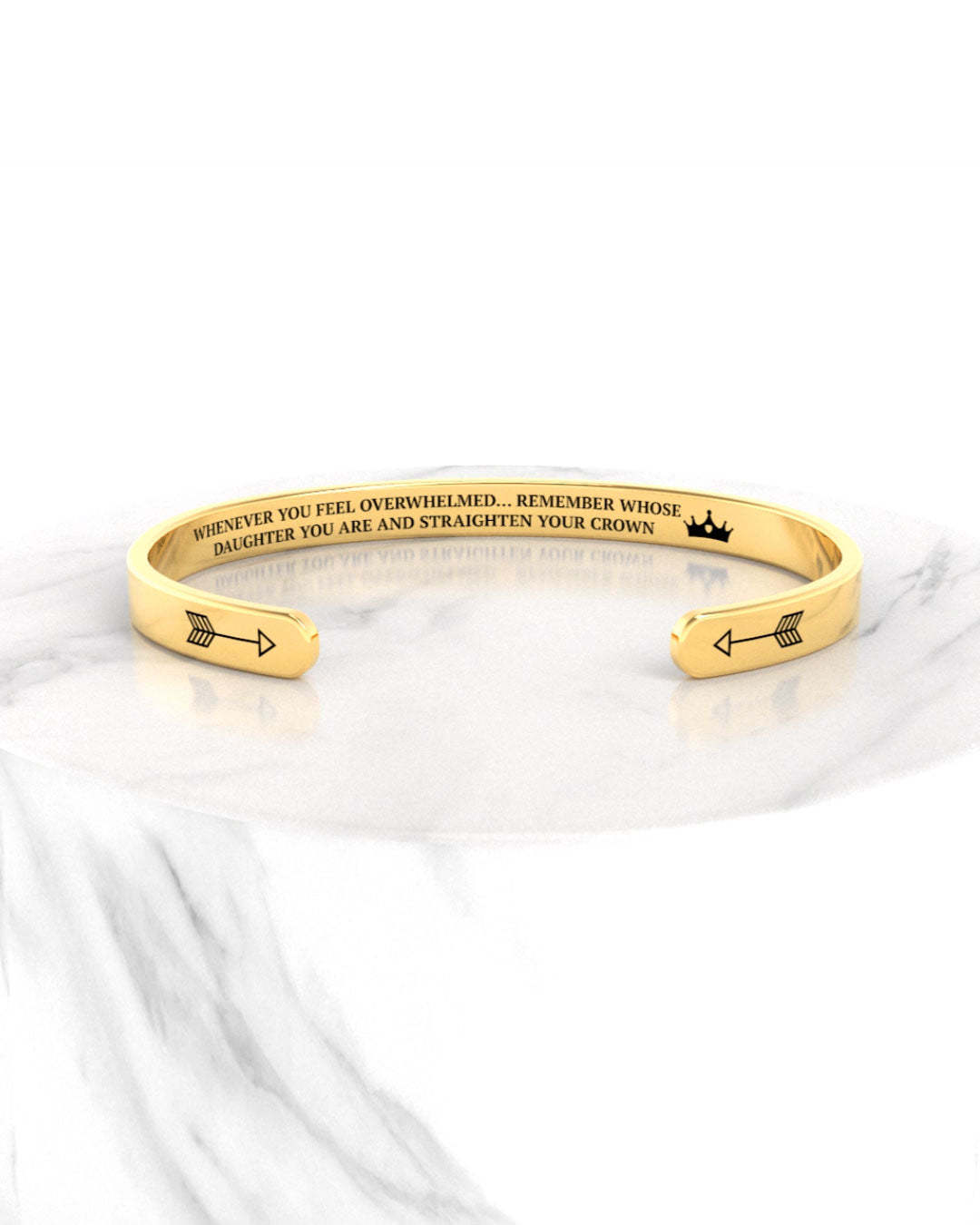 Mother's Day Gift Remember Who You Are and Straighten Your Crown Personalizable Cuff Bracelet-Engravingift