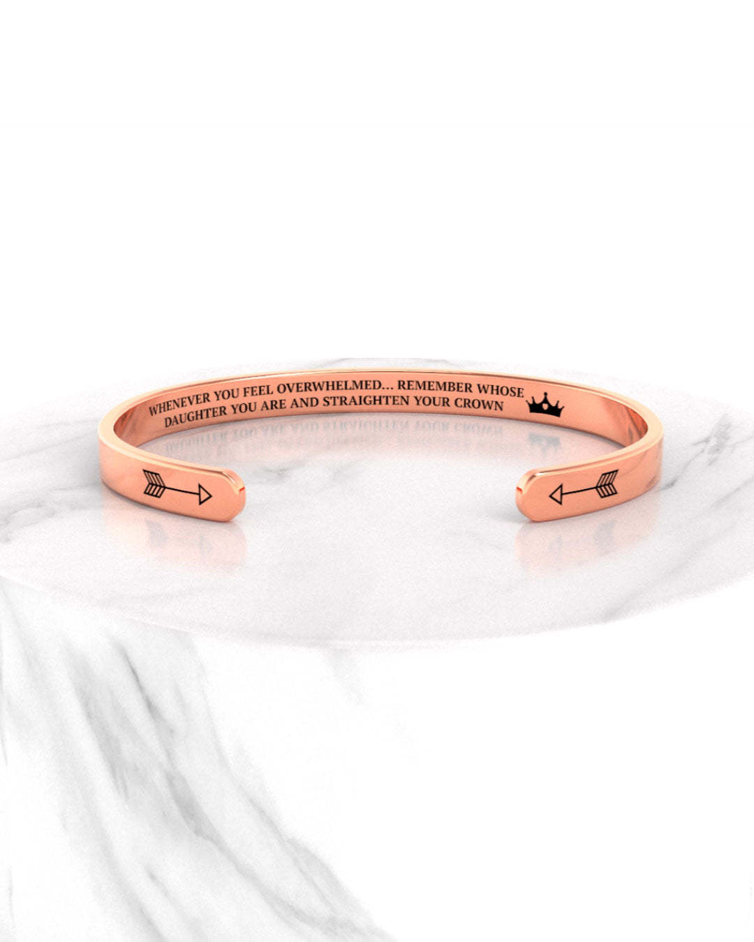 Mother's Day Gift Remember Who You Are and Straighten Your Crown Personalizable Cuff Bracelet-Engravingift