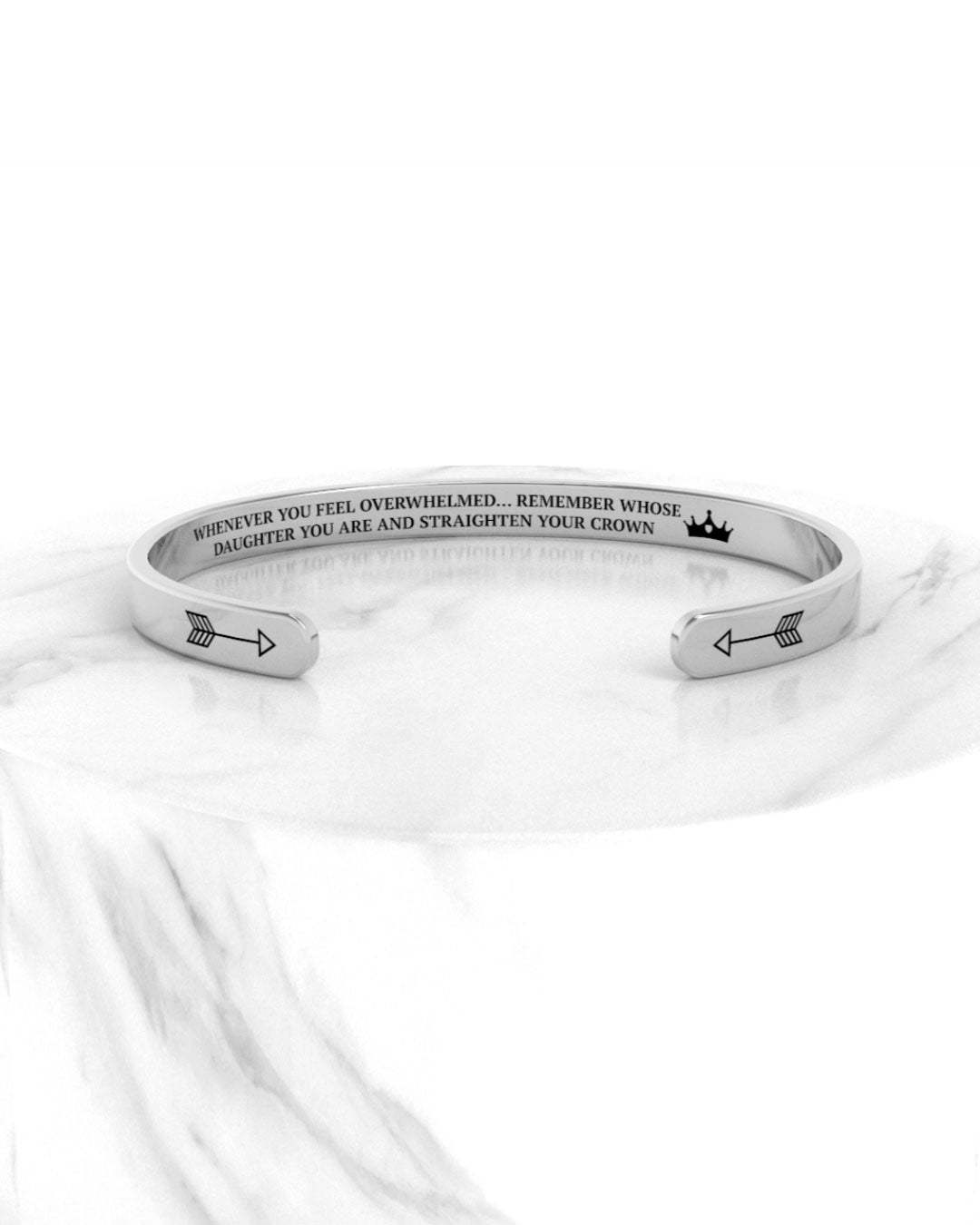 Mother's Day Gift Remember Who You Are and Straighten Your Crown Personalizable Cuff Bracelet-Engravingift