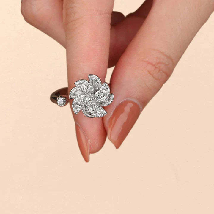 Mother's Day Gift Windmill Fidget Ring Anxiety Spinning Ring for Daughter Granddaughter-Engravingift