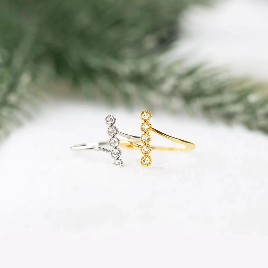 Mother's Day Gift To My Dearest Daughter Dots Ring "Be Badass Everyday"-Engravingift