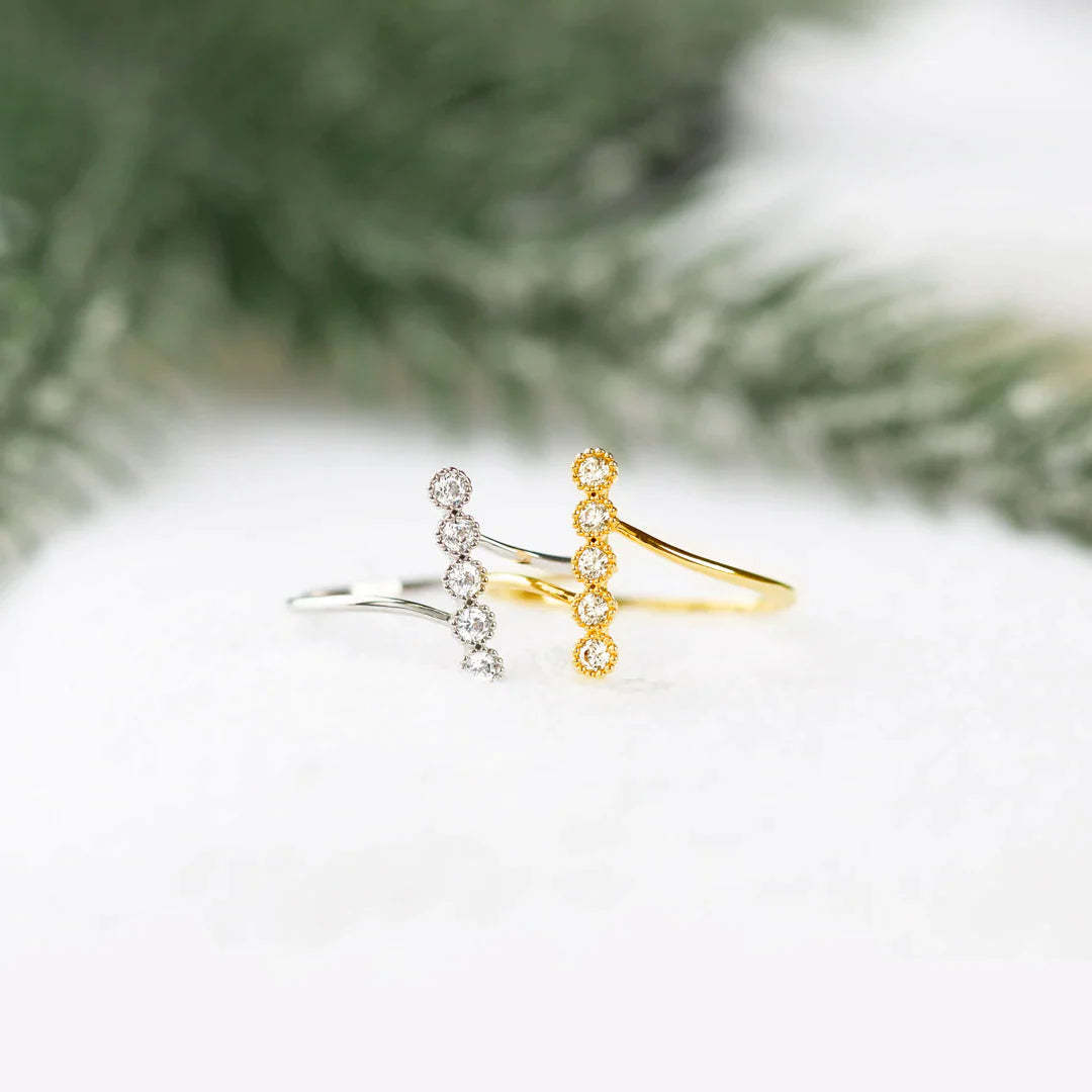 Mother's Day Gift To My Dearest Daughter Dots Ring "Be Badass Everyday"-Engravingift