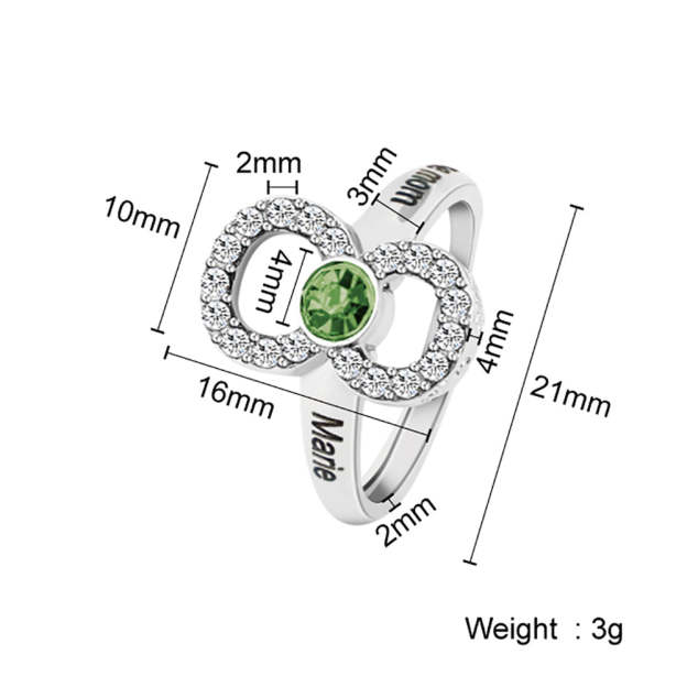 Mother's Day Gift Infinity Love Mom Symbol Ring-Engravingift