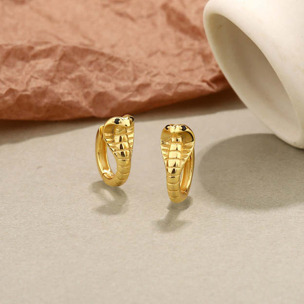 Mother's Day Gift Vintage Snake Ring and Earrings in Gold Gifts for Her-Engravingift
