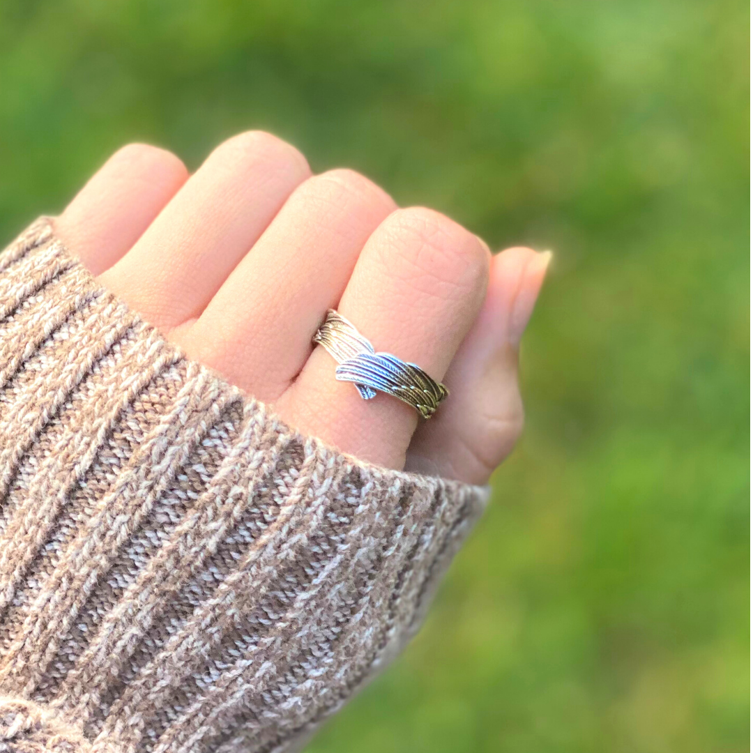 Mother's Day Gift Personalized Guardian Angel Wings Ring "Always Remember You Are Loved Beyond Words"-Engravingift