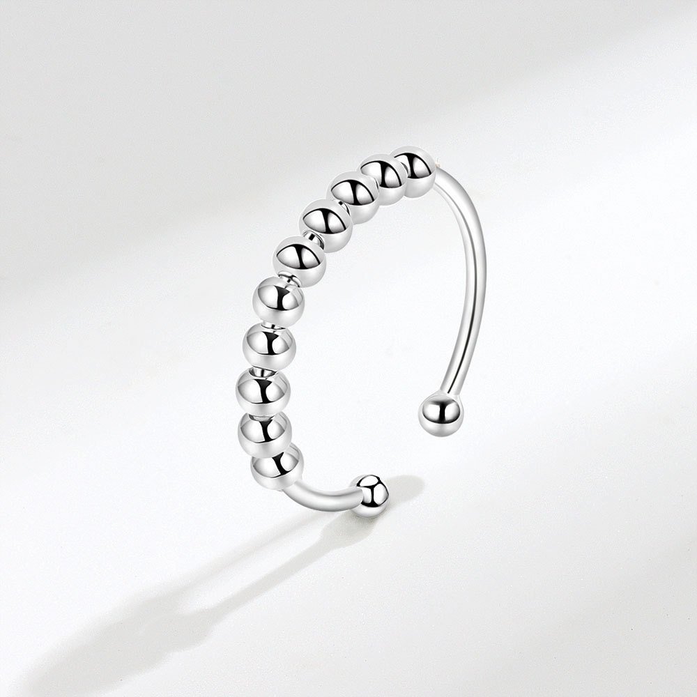 Mother's Day Gift For Daughter - S925 Drive Away Your Anxiety Layer Beads Fidget Ring-Engravingift
