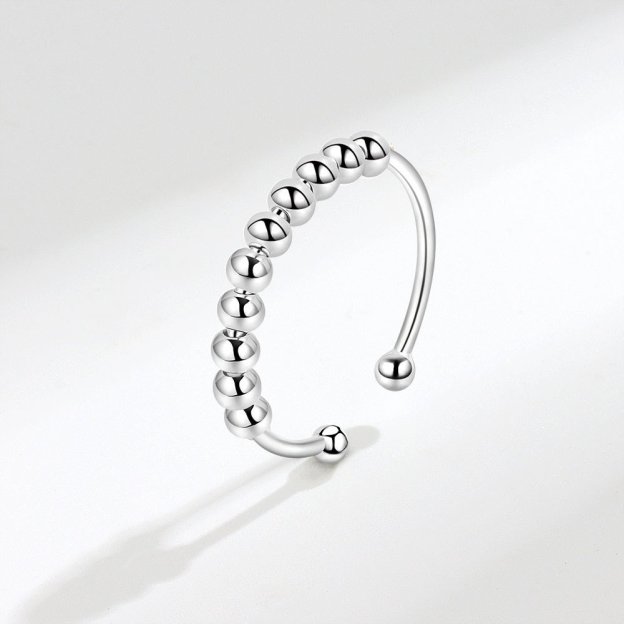 Mother's Day Gift For Daughter - S925 Drive Away Your Anxiety Layer Beads Fidget Ring-Engravingift