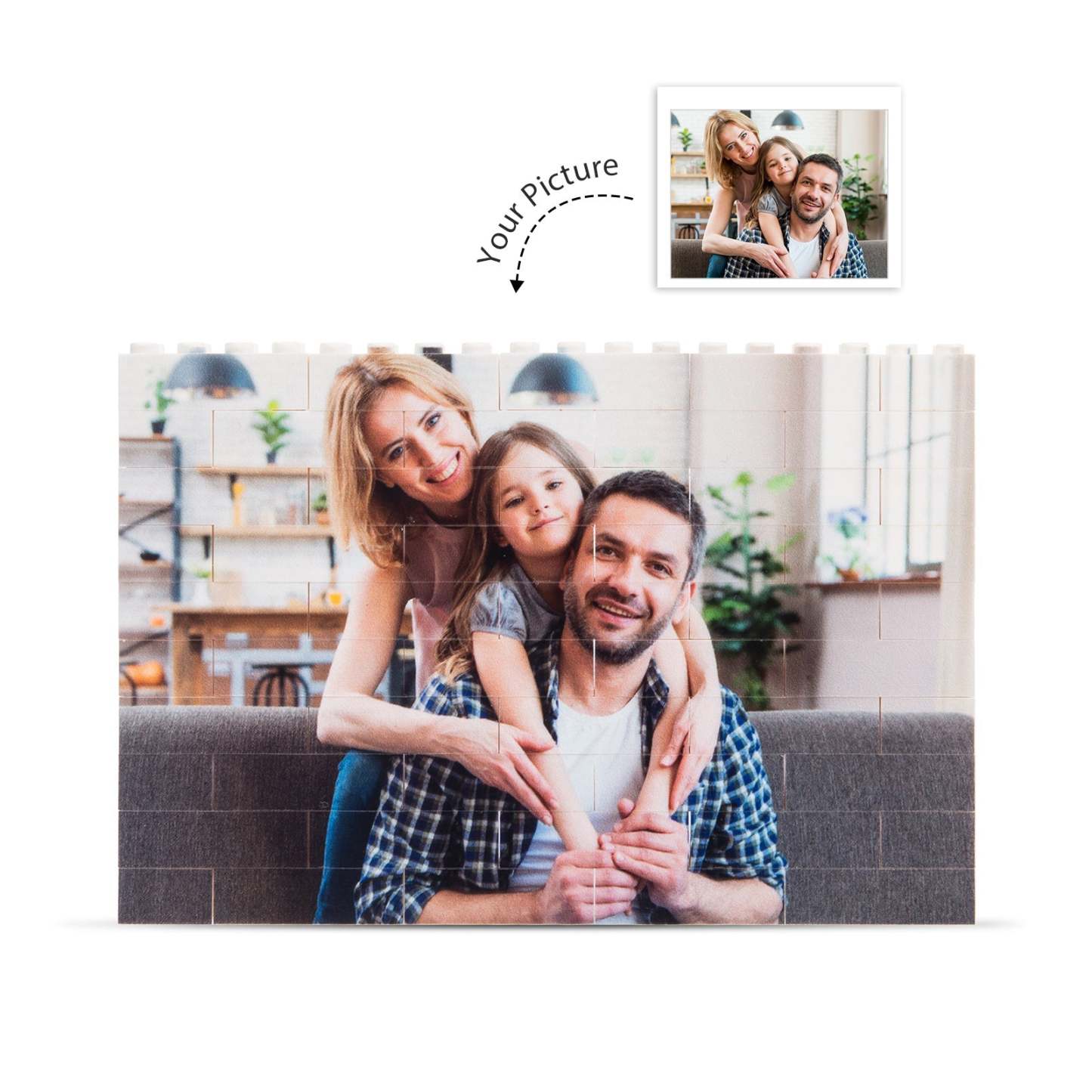 Mother's Day Gift Customized Building Blocks Puzzle Personalized Photo Brick Square Shape Puzzle Kids Couple BBF Family Gift-Engravingift