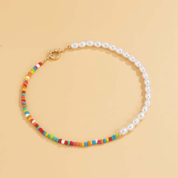 Mother's Day Gift Bohemia Pearl Beaded Necklace Summer Wedding Party Gifts for Women Girls-Engravingift
