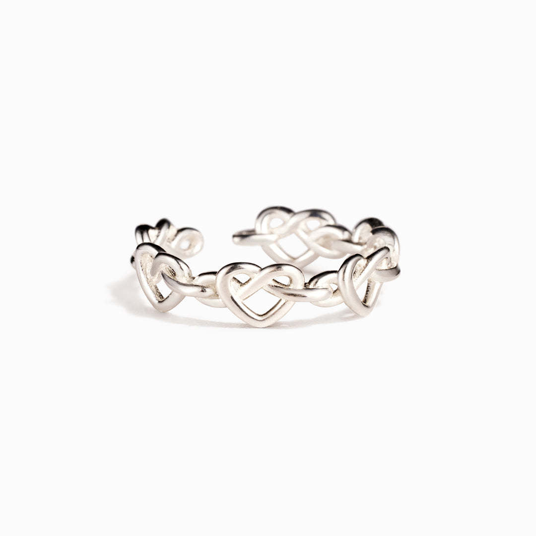 Mother's Day Gift To My Mom Heart Knot Ring "A link That Can Never Be Undone"-Engravingift
