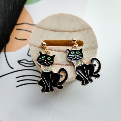 'Daze Black Cats' Earrings Myron Earring MelodyNecklace