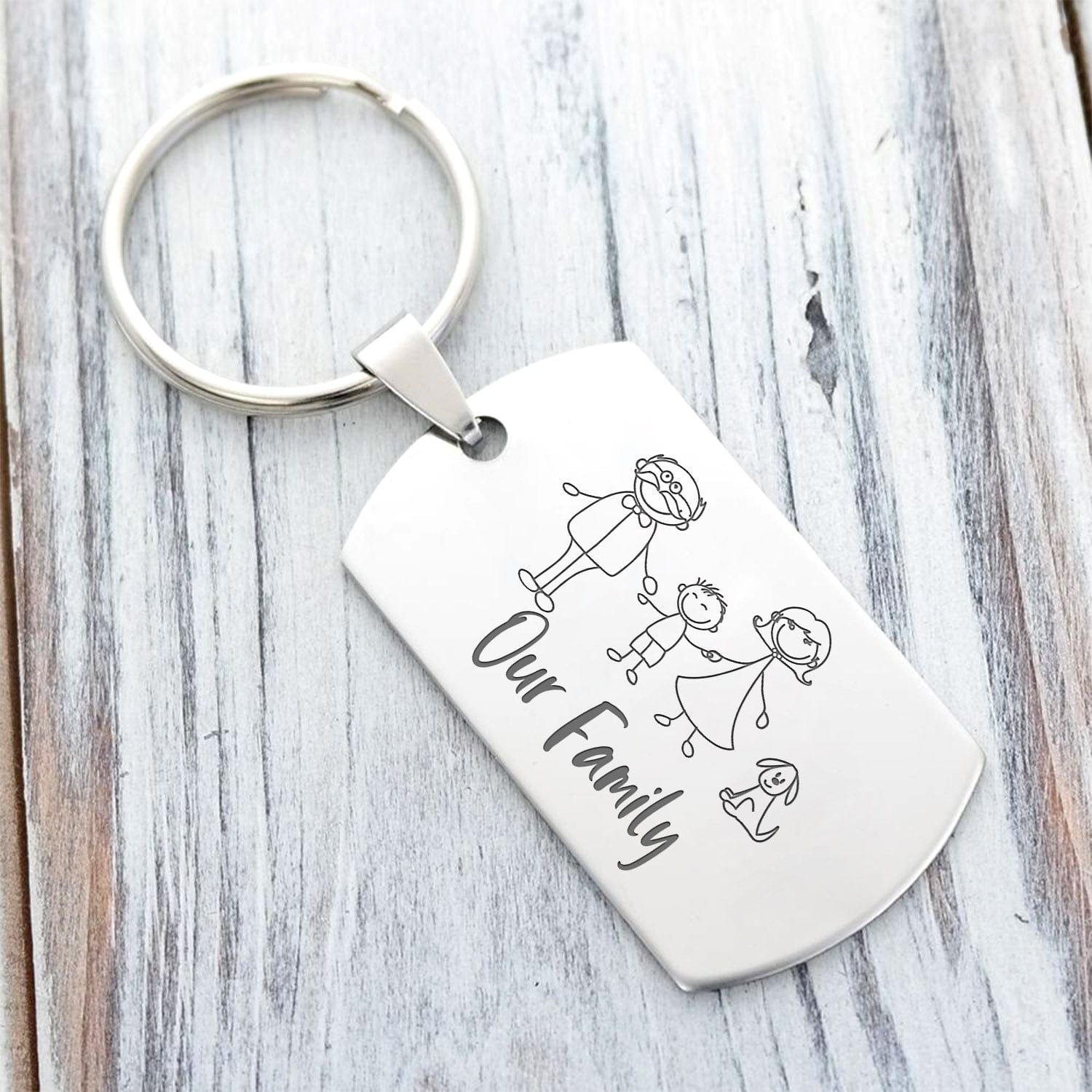 Dog Keychain - I Love You Now Until Forever