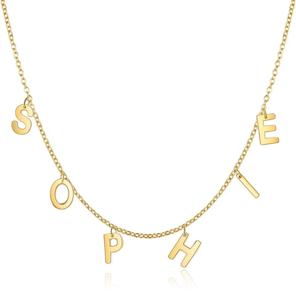 Personalized Initial Name Necklace Letter Necklace
