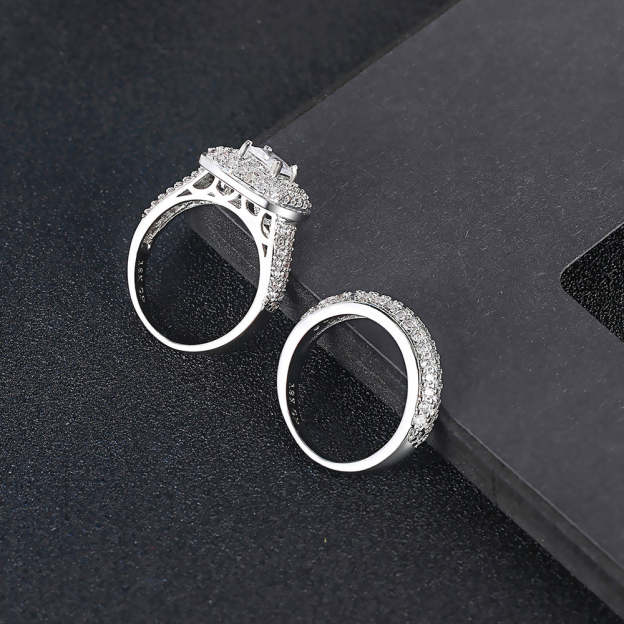 Mother's Day Gift Vintage Diamond Ring Double Ring Fashion Jewelry for Women-Engravingift