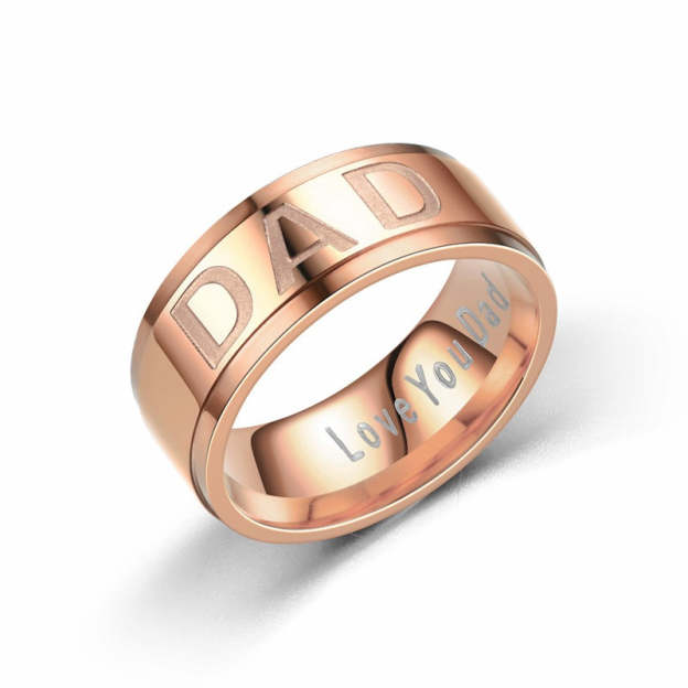 Christmas Gift Love You Dad Titanium Steel Ring Christmas Gift-Engravingift