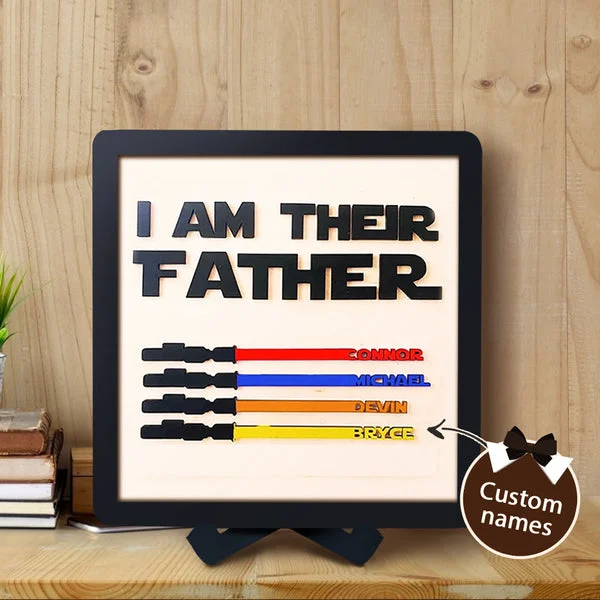 Personalized Star Wars Sign Father's Day Gifts - I AM THEIR FATHER