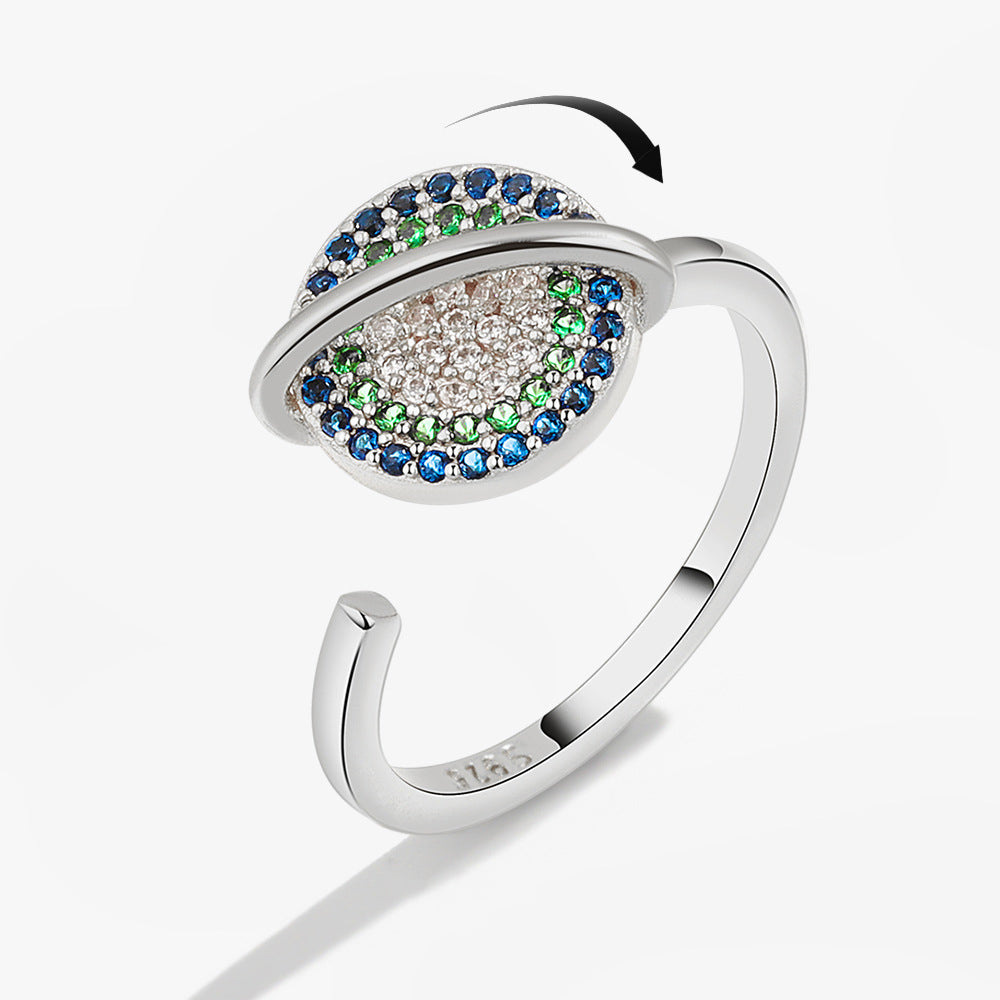 Mother's Day Gift To My Daughter Colorful Spinning Planet Anxiety Ring-Engravingift