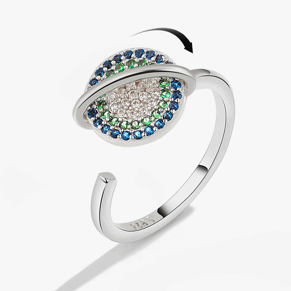 Mother's Day Gift To My Daughter Colorful Spinning Planet Anxiety Ring-Engravingift