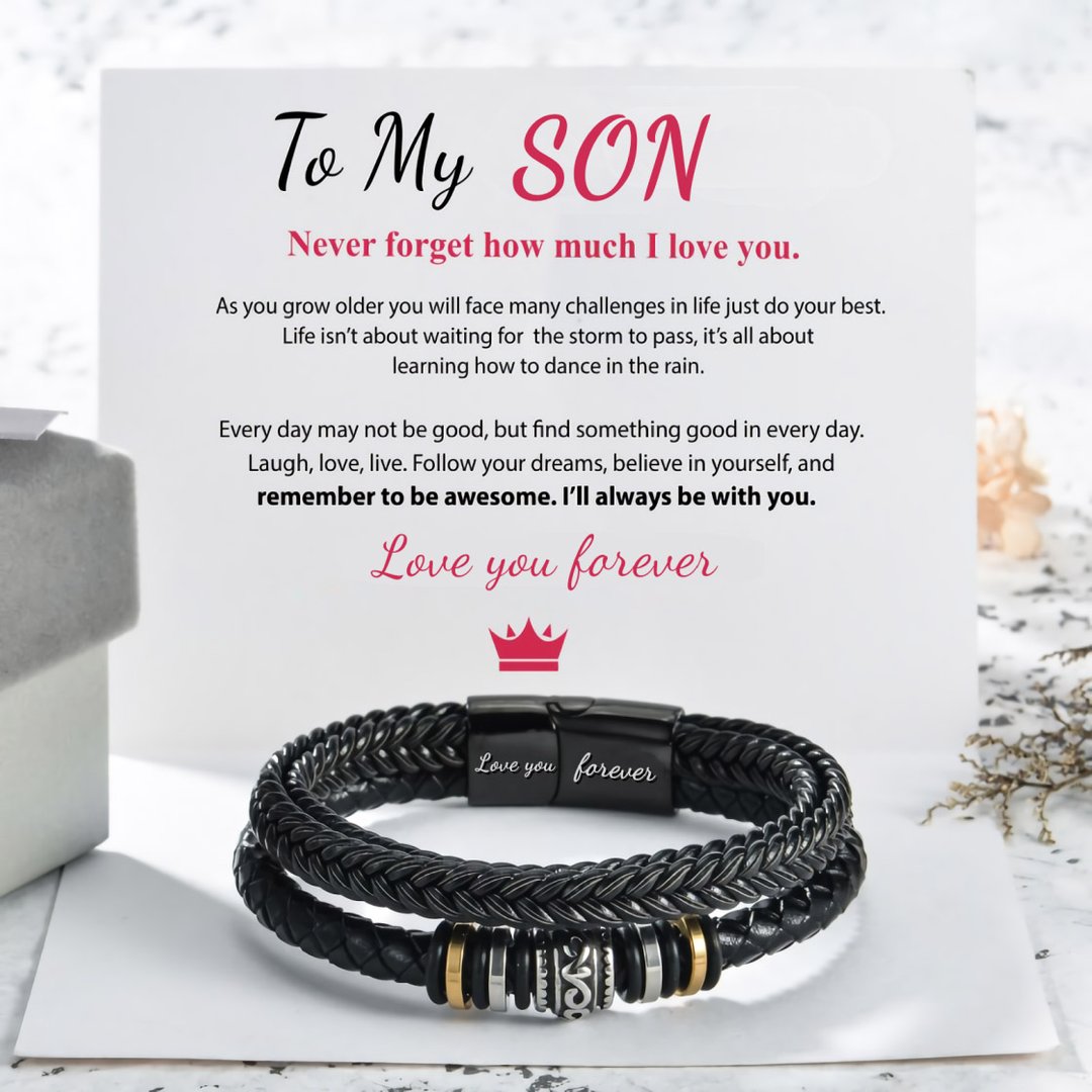 Christmas Gift To My Son Bracelet "I Will Always Be With You"