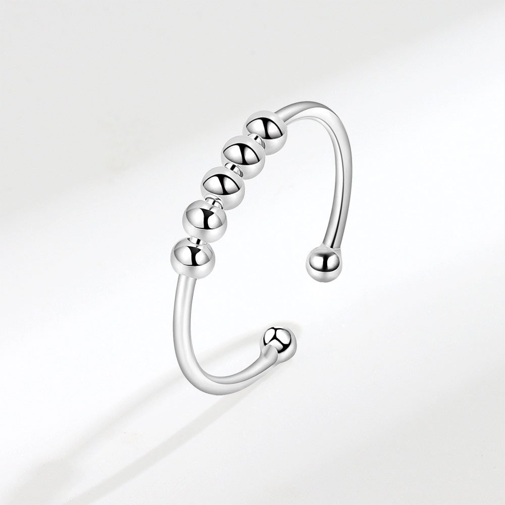 Mother's Day Gift For Daughter - S925 Drive Away Your Anxiety Layer Beads Fidget Ring-Engravingift