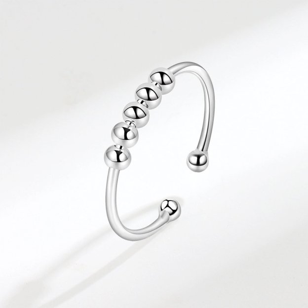 Mother's Day Gift For Daughter - S925 Drive Away Your Anxiety Layer Beads Fidget Ring-Engravingift