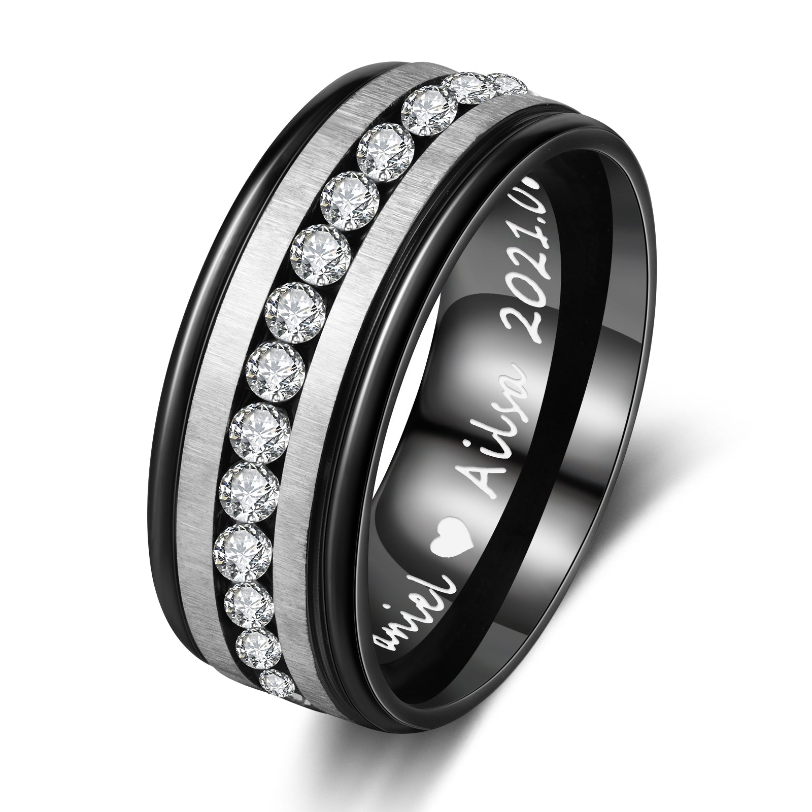 Mother's Day Gift  Couple Ring Personalized Love Message Matching Rings Gift for Couple Friends BBF-Engravingift