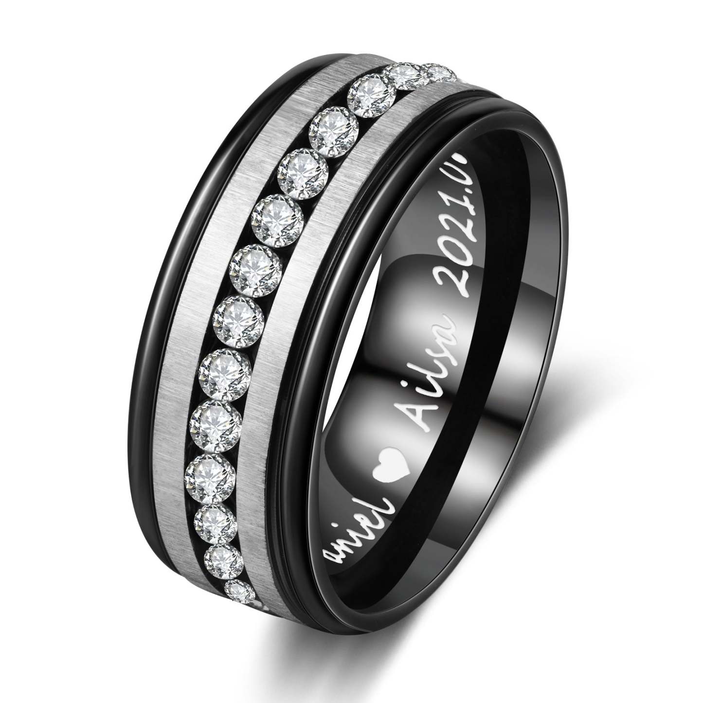 Mother's Day Gift  Couple Ring Personalized Love Message Matching Rings Gift for Couple Friends BBF-Engravingift