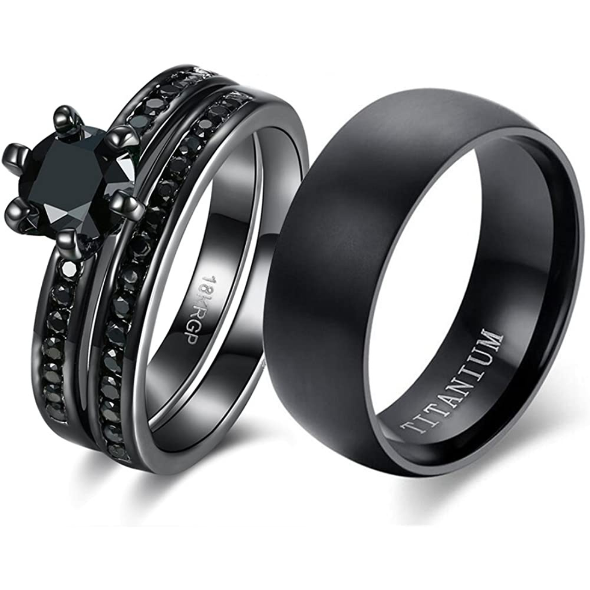 Mother's Day Gift Unleash the Power with Black Lightning Rings - Elevate Your Style-Engravingift