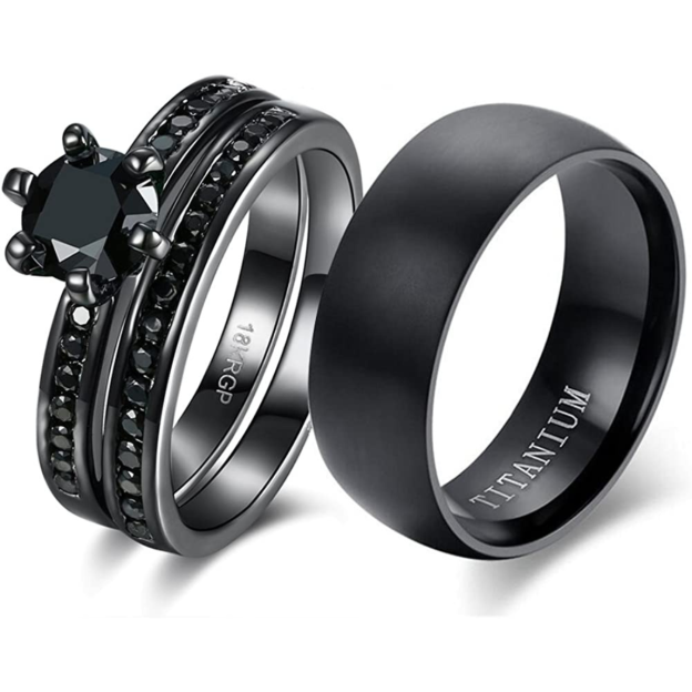 Mother's Day Gift Unleash the Power with Black Lightning Rings - Elevate Your Style-Engravingift