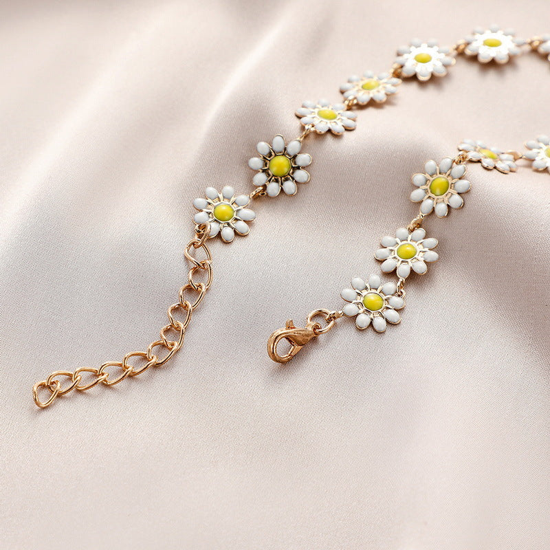 Mother's Day Gift Bohemia Daisy Necklace Summer Beach Party Necklace for Women Girls-Engravingift