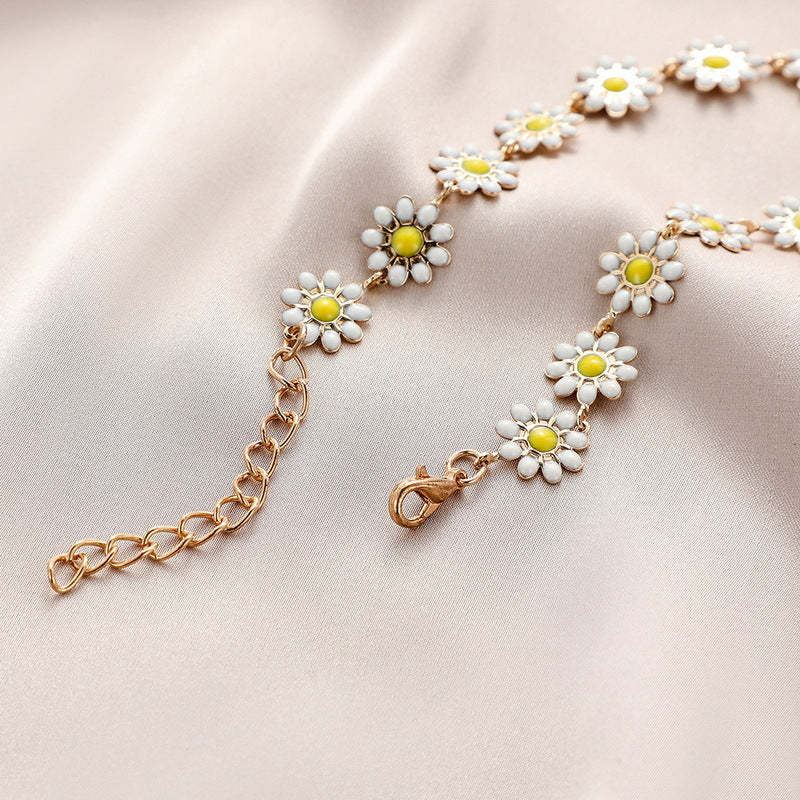 Mother's Day Gift Bohemia Daisy Necklace Summer Beach Party Necklace for Women Girls-Engravingift