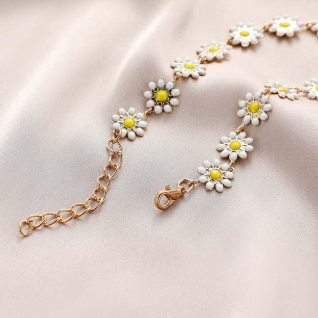 Mother's Day Gift Bohemia Daisy Necklace Summer Beach Party Necklace for Women Girls-Engravingift