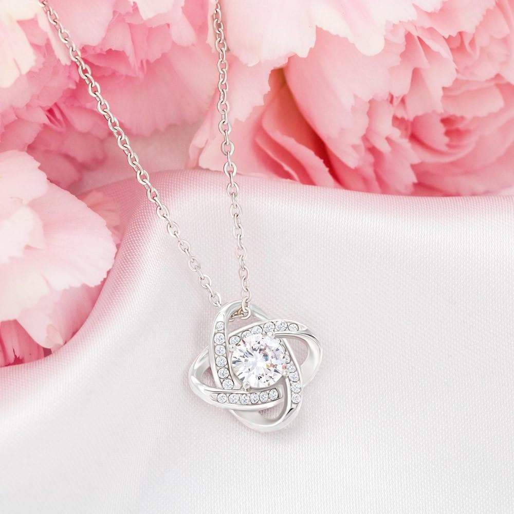 Christmas Gift To My Daughter from Dad Love Knot Necklace "Never Forget That I Love You"